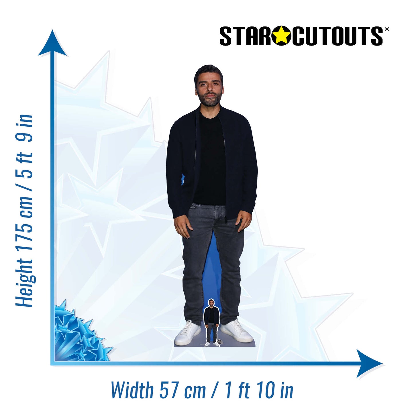 CS862 Oscar Issac Actor Height 175cm Lifesize Cardboard Cut Out With Mini