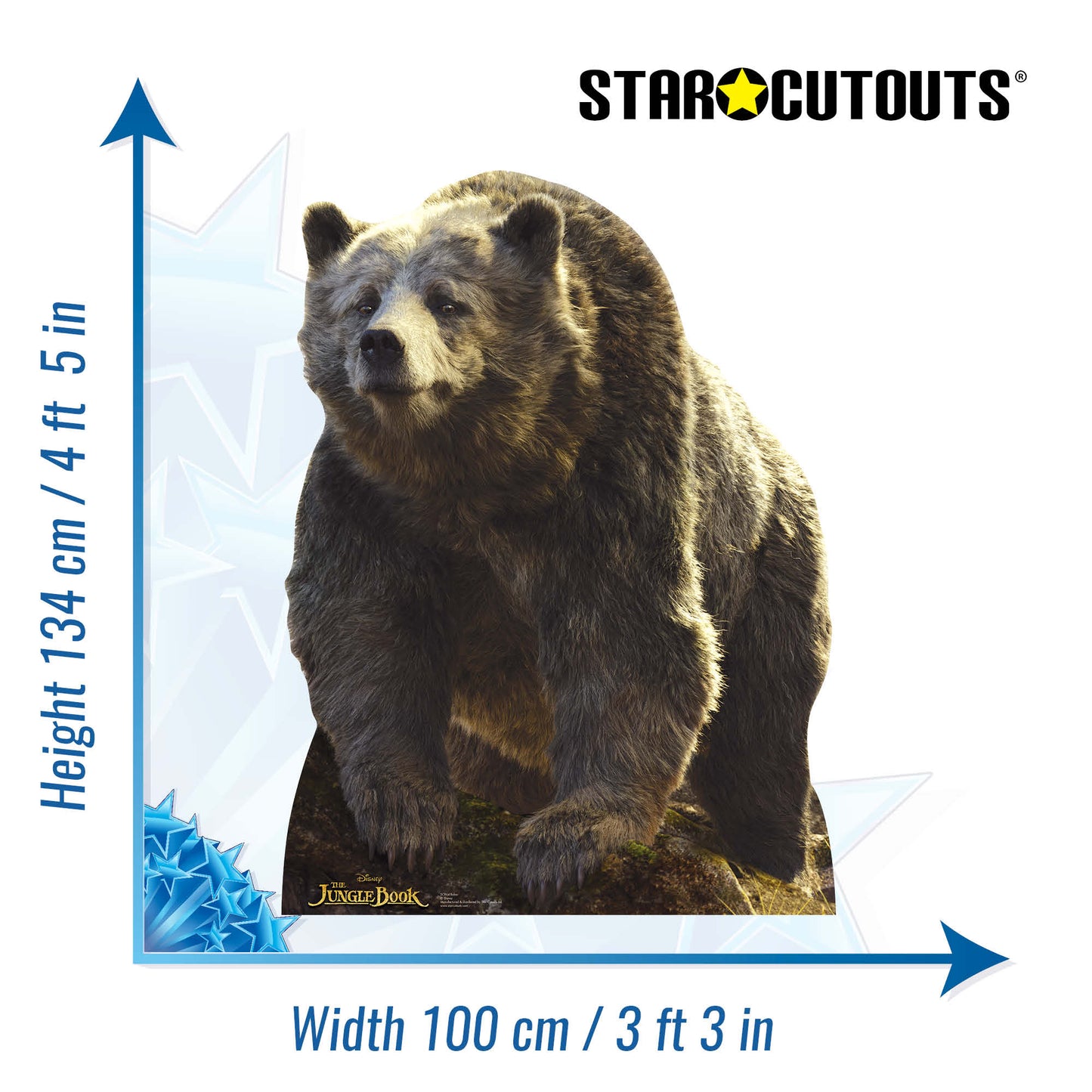 SC864 Baloo (The Bear) Live Action Jungle Book Cardboard Cut Out Height 134cm