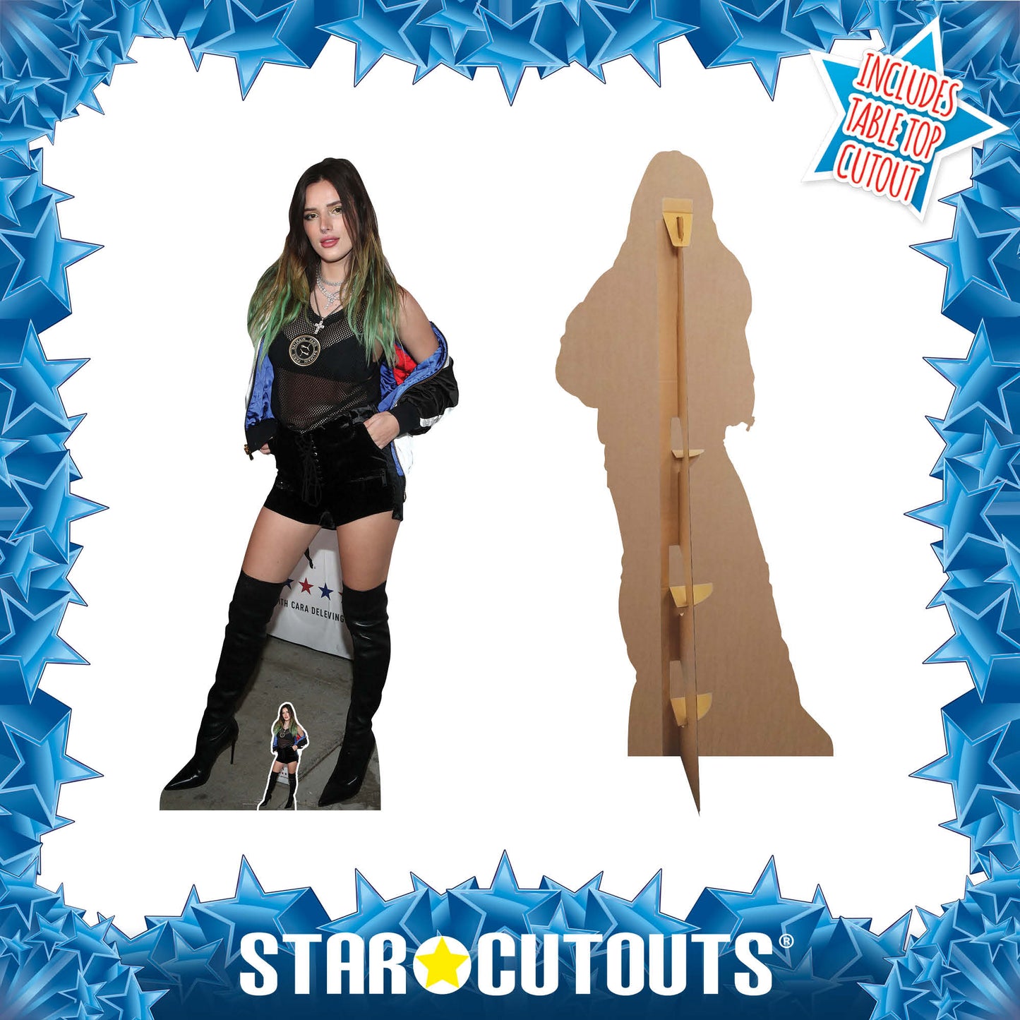 CS866 Bella Thorne Boots Green Hair Height 172cm Lifesize Cardboard Cut Out With Mini