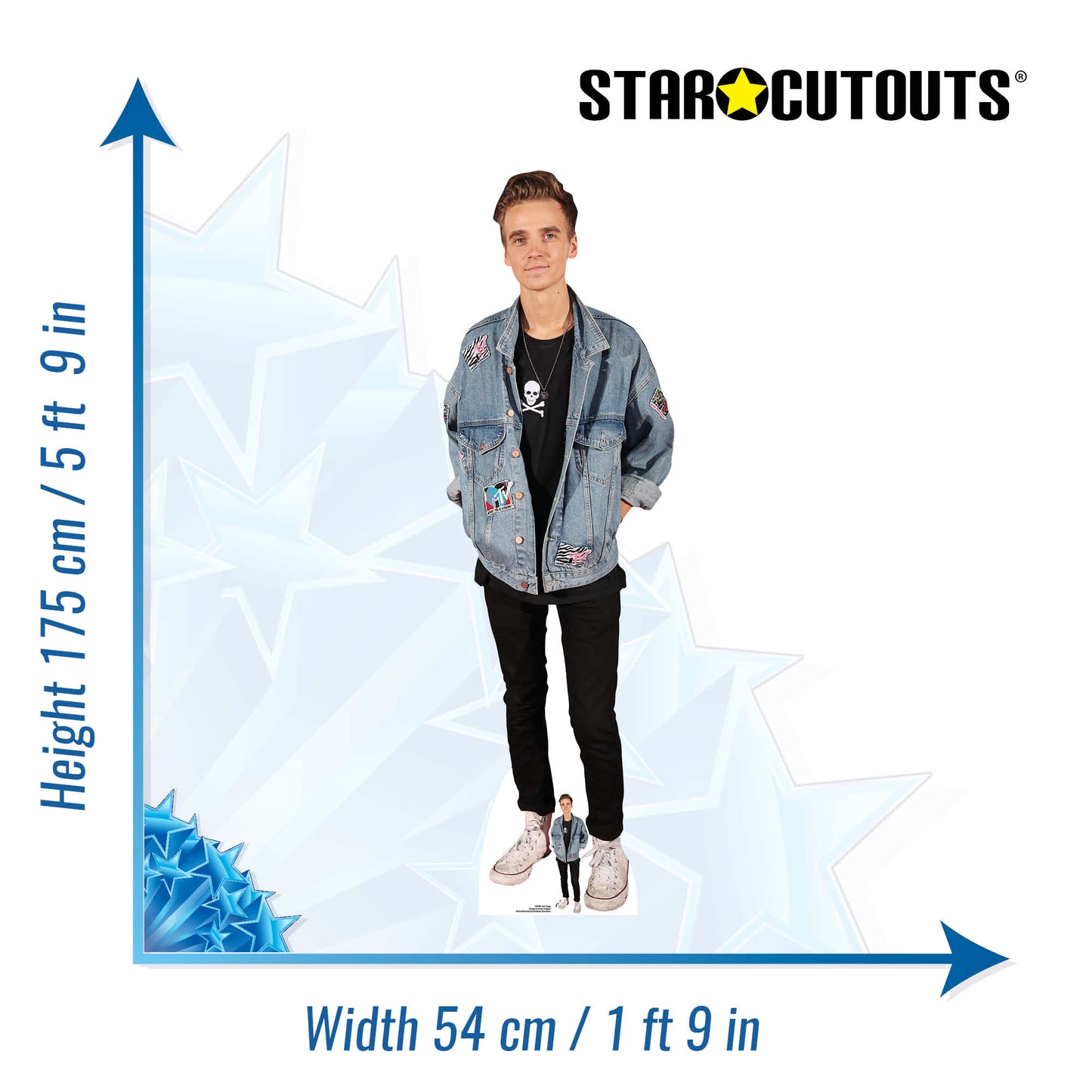 CS868 Joe Sugg Presenter Height 175cm Lifesize Cardboard Cut Out With Mini