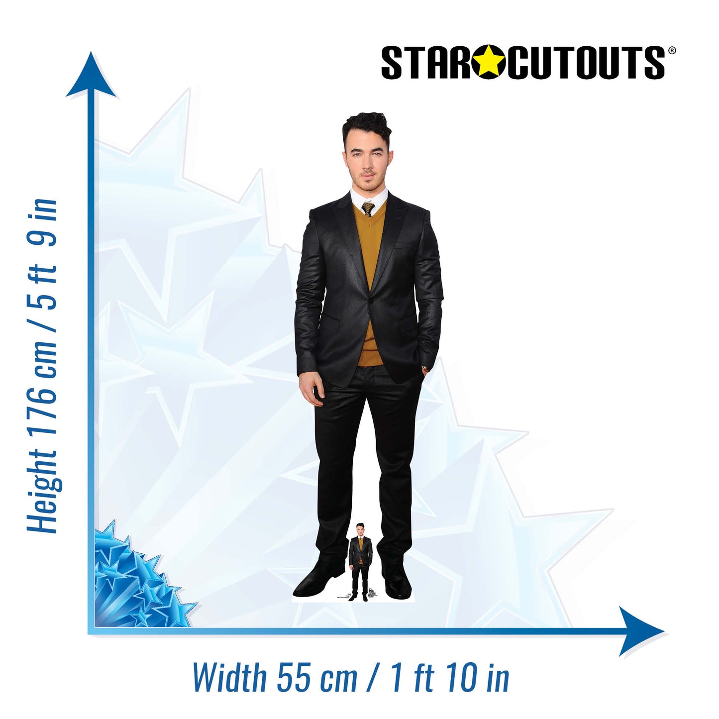 CS869 Kevin Jonas Singer Height 176cm Lifesize Cardboard Cut Out With Mini