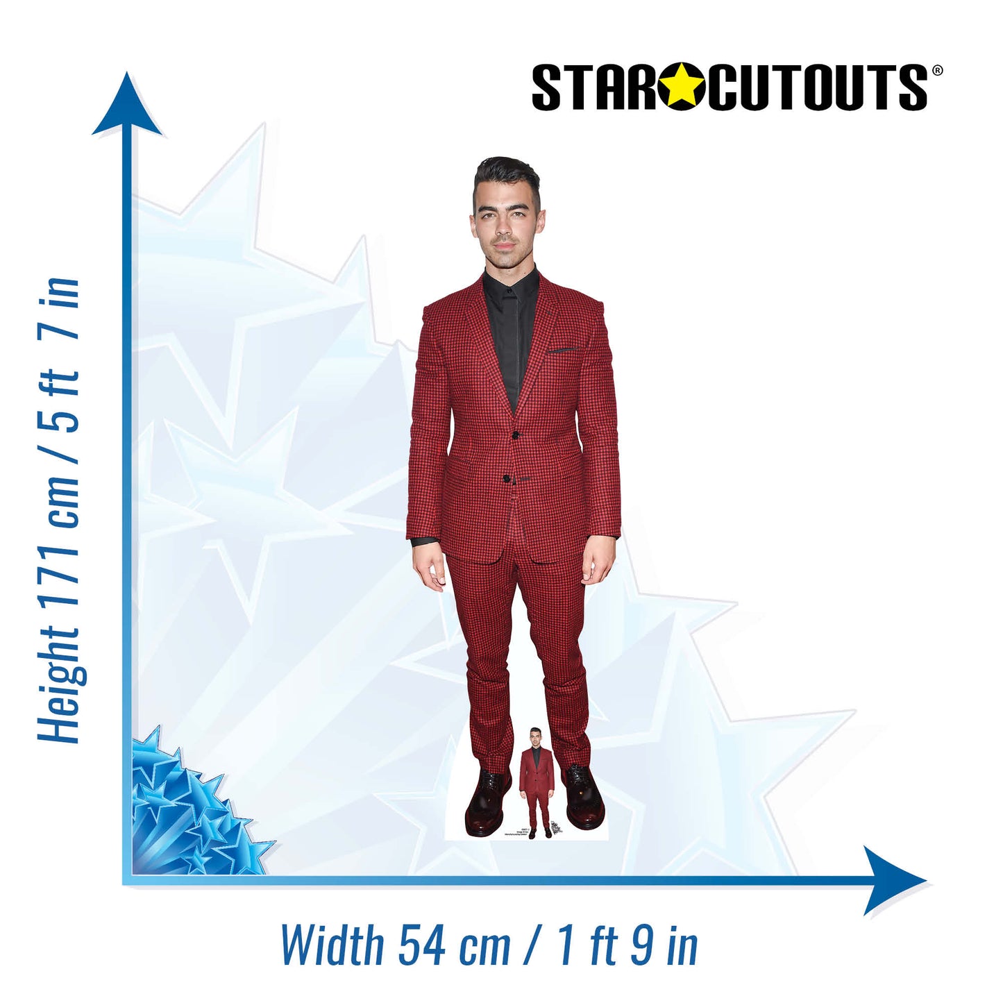 CS871 Joe Jonas Singer Height 171cm Lifesize Cardboard Cut Out With Mini