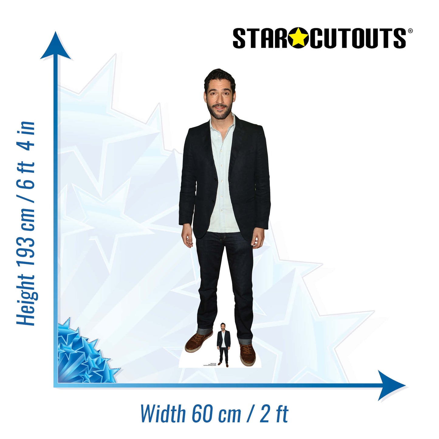 CS875 Tom Ellis Actor Height 192cm Lifesize Cardboard Cut Out With Mini