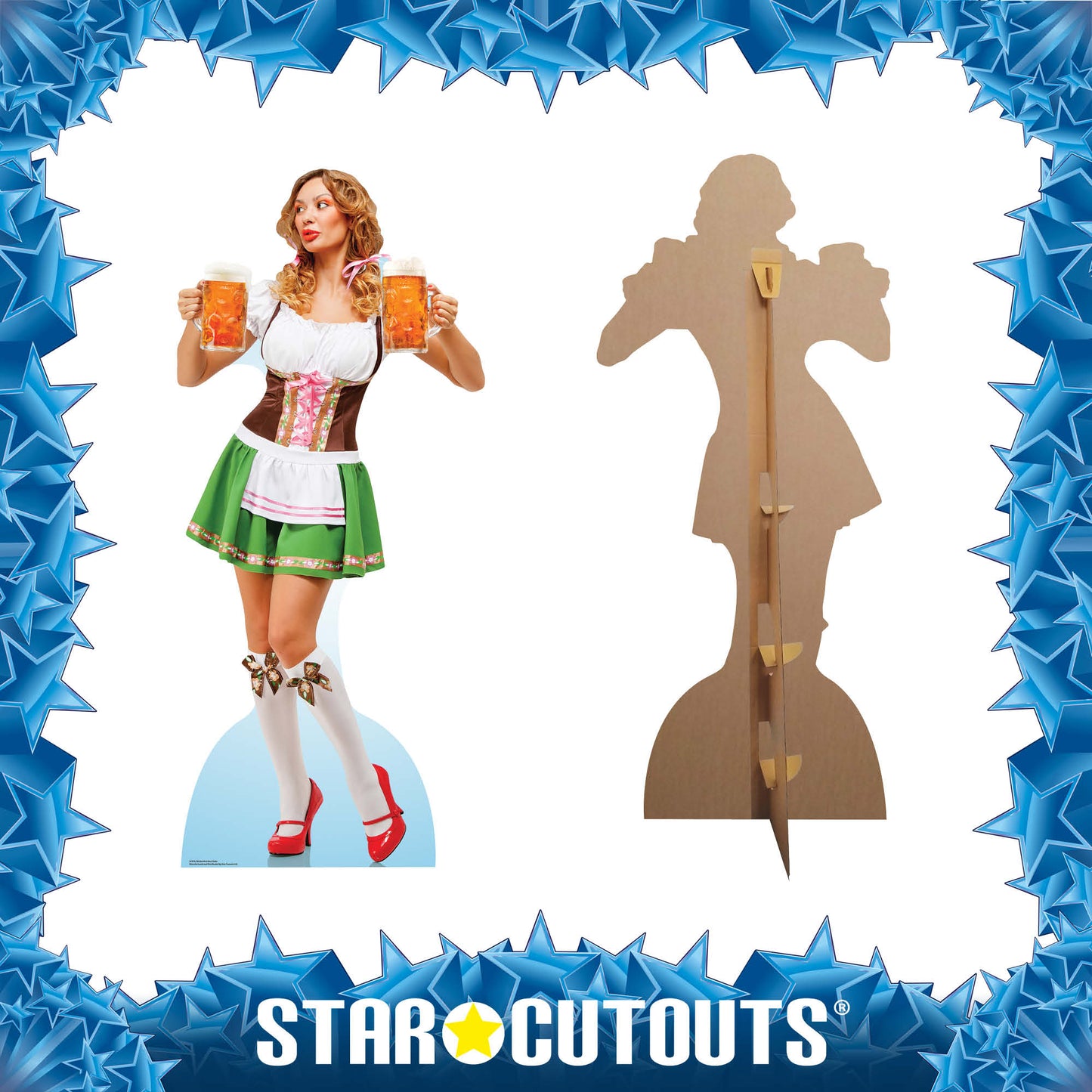 SC876 Oktoberfest Beer Babe Cardboard Cut Out Height 182cm