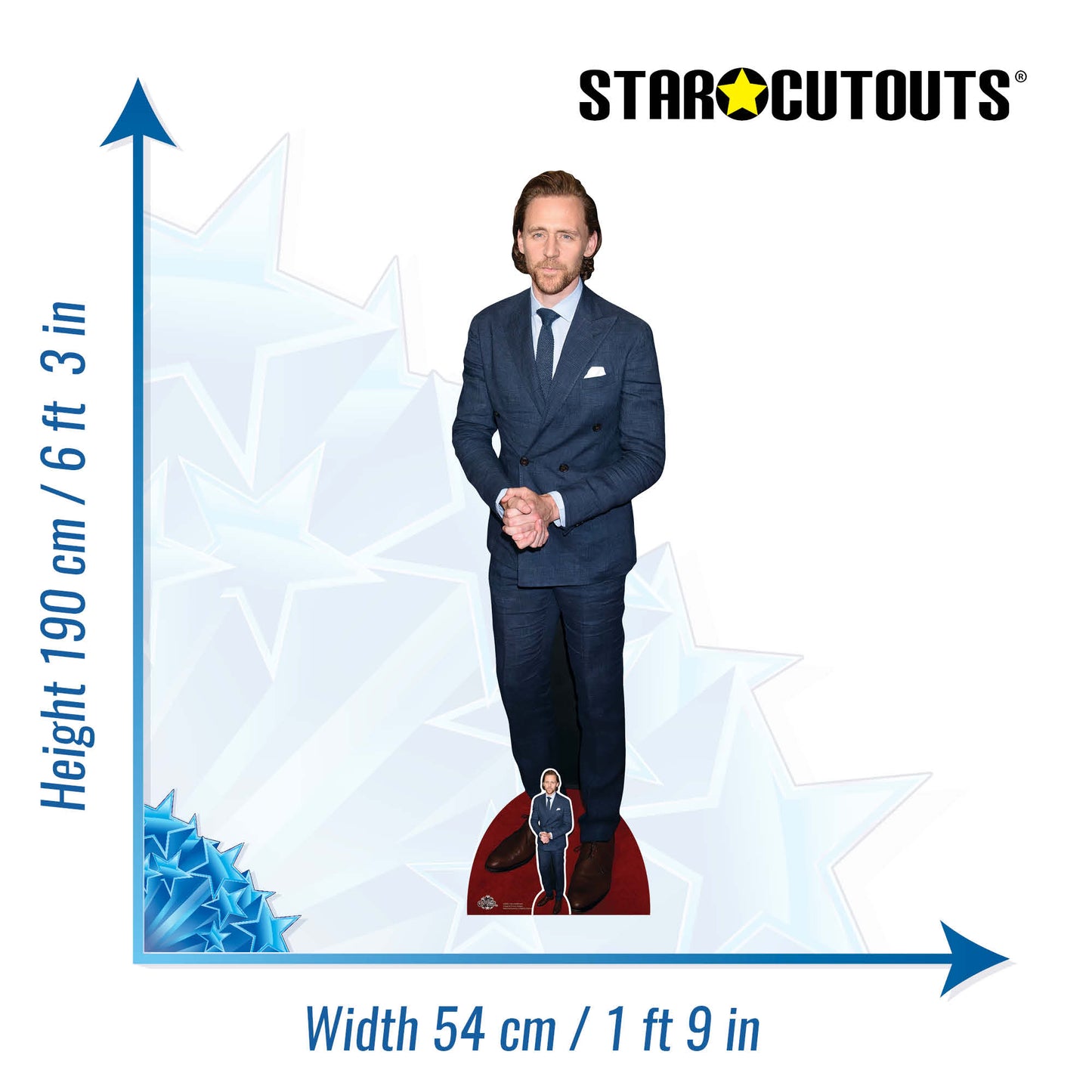 CS882 Tom Hiddleston Height 190cm Lifesize Cardboard Cut Out With Mini