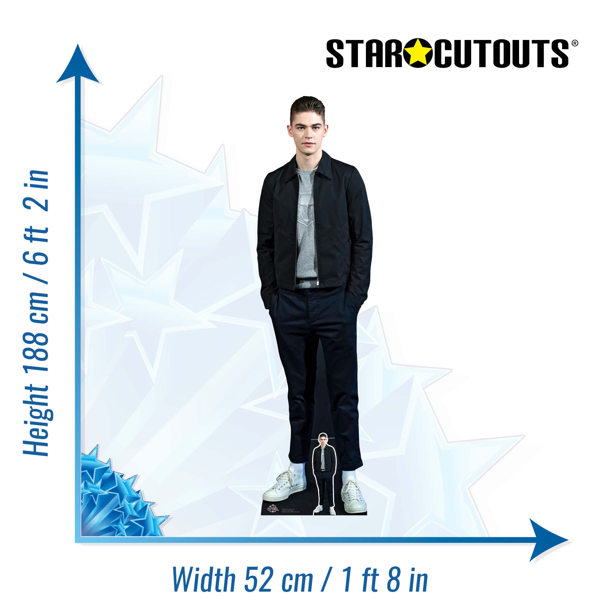 CS883 Hero Fiennes Tiffin Height 188cm Lifesize Cardboard Cut Out With Star Cutouts