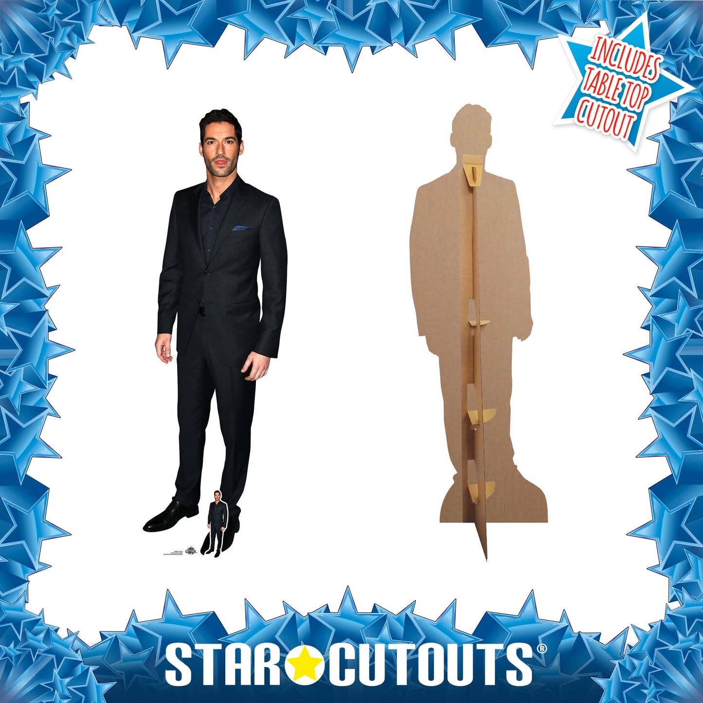 CS888 Tom Ellis Actor Tongue Out Height 192cm Lifesize Cardboard Cut Out With Mini