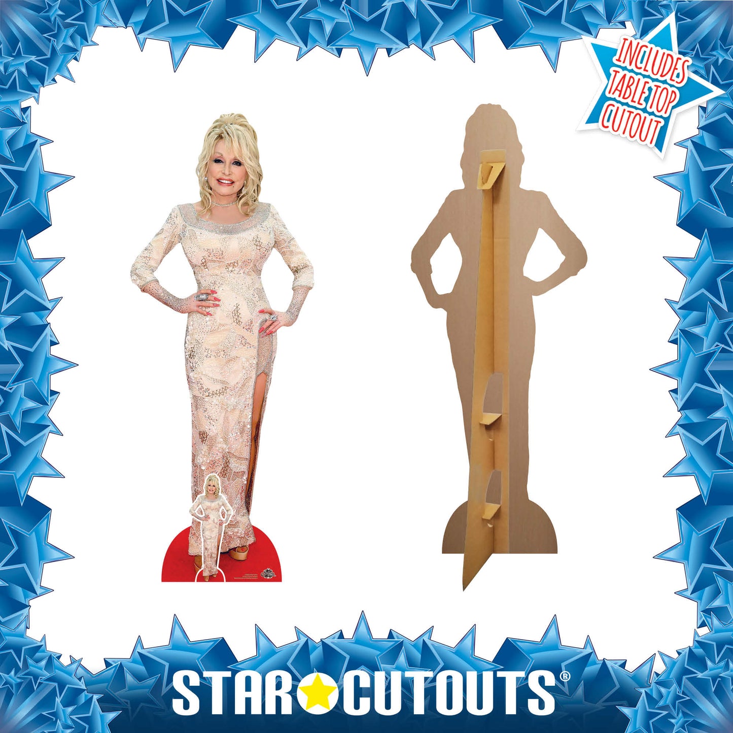 CS889 Dolly Parton Height 161cm Lifesize Cardboard Cut Out With Mini