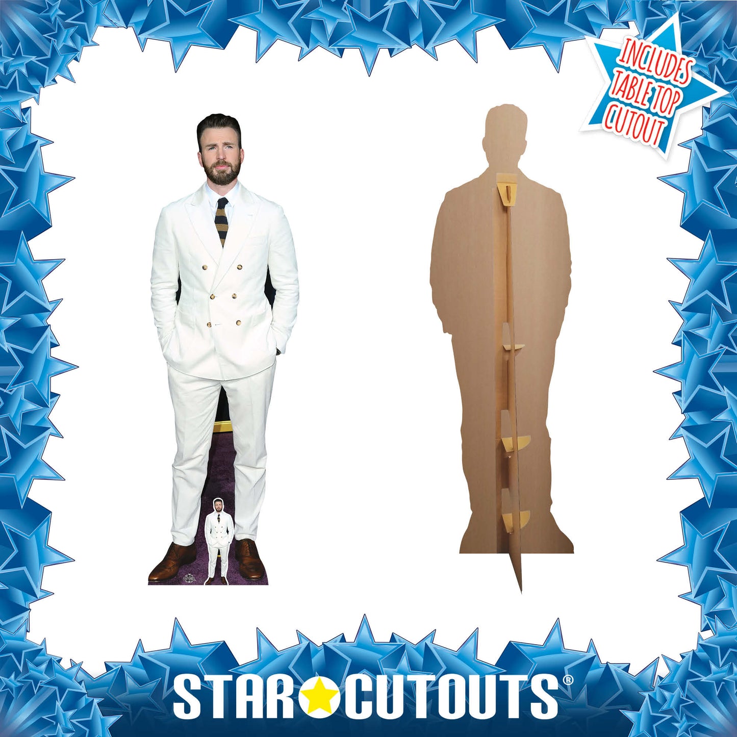 CS890 Chris Evans Height 187cm Lifesize Cardboard Cut Out With Mini