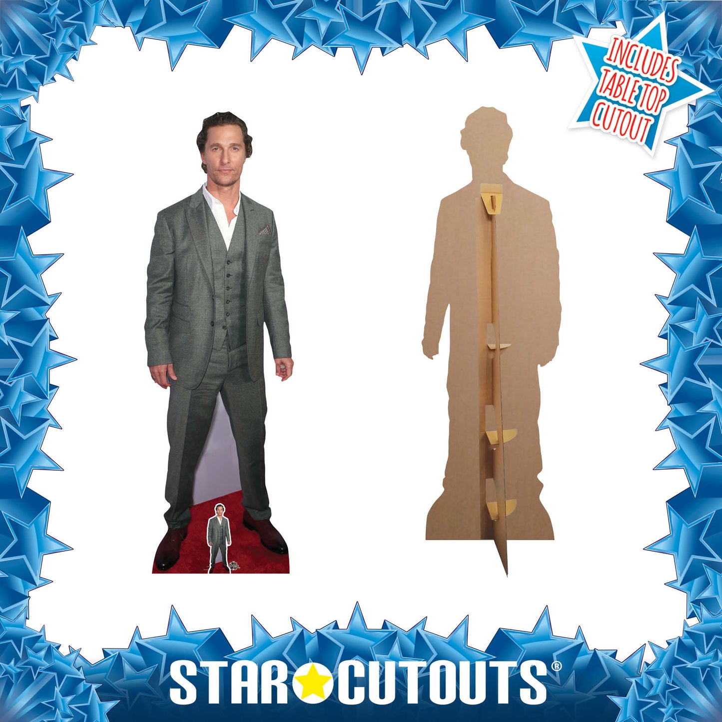 CS892 Matthew McConaughey Height 182cm Lifesize Cardboard Cut Out With Mini