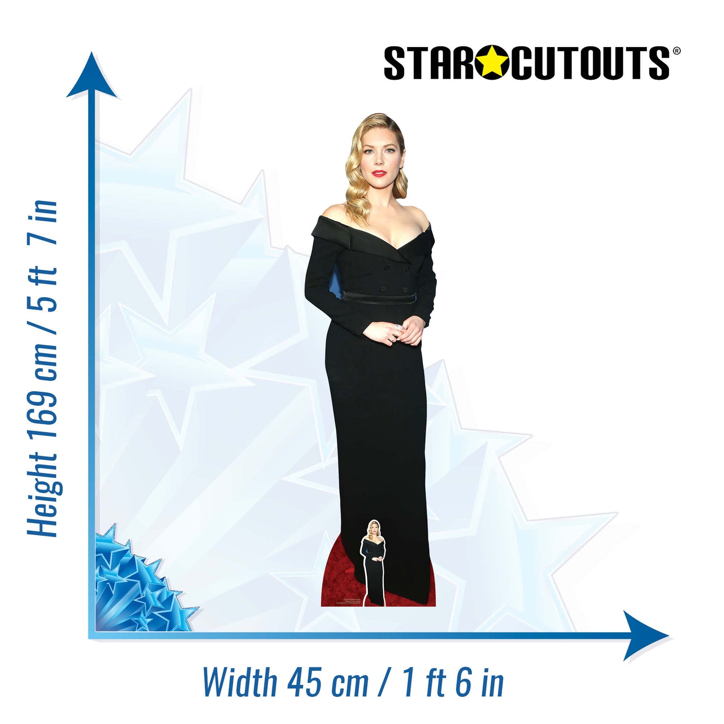 CS895 Katheryn Winnick Height 169cm Lifesize Cardboard Cut Out With Mini