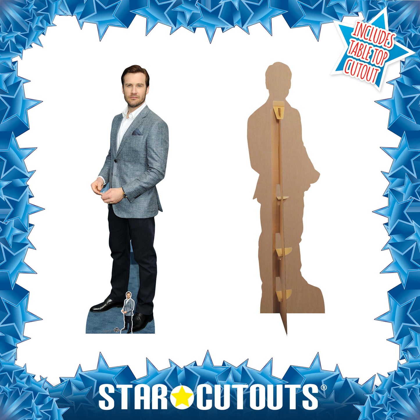 CS896 Clive Standen (Grey Jacket) Height 188cm Lifesize Cardboard Cut Out With Mini