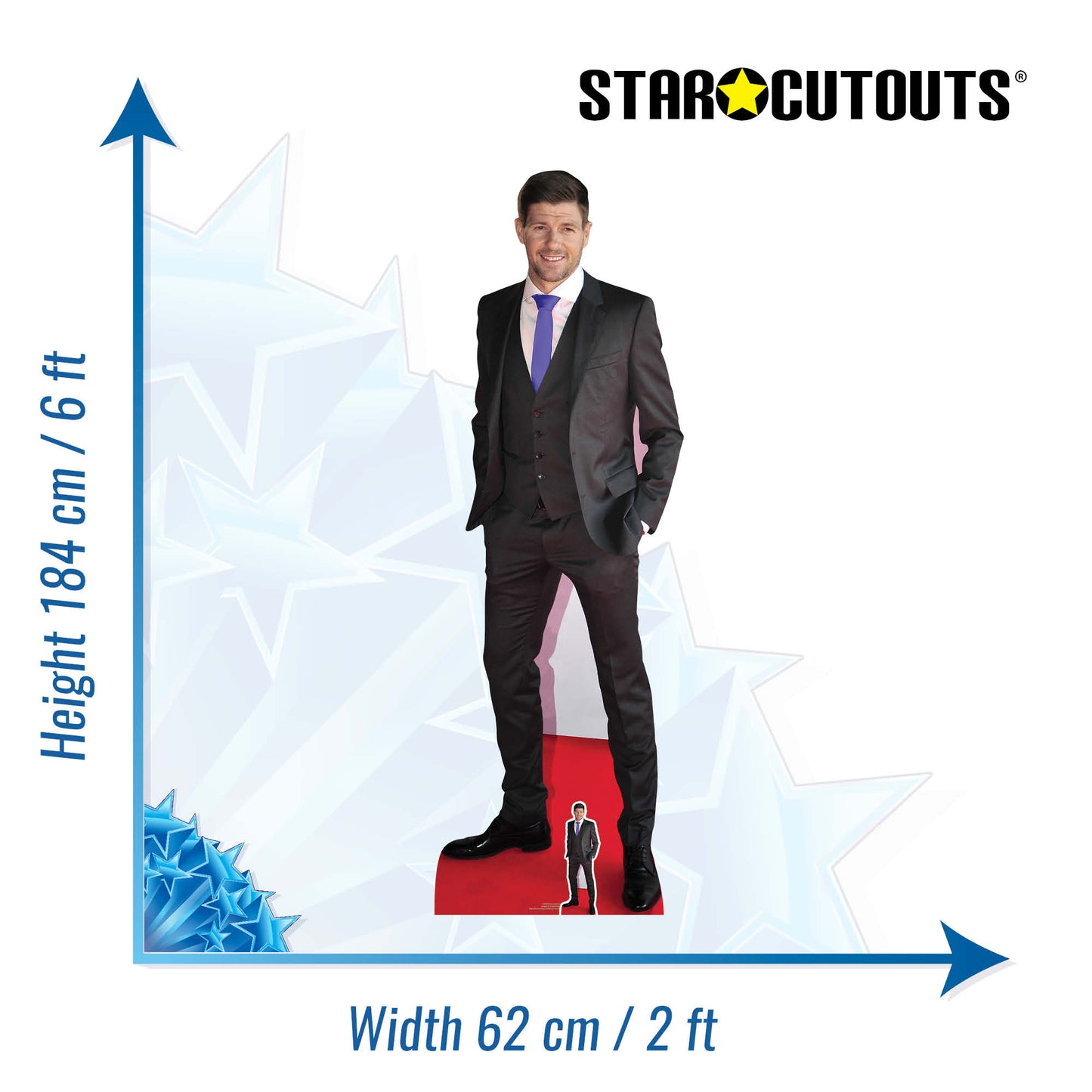 CS899 Steven Gerrard Suit Height 184cm Lifesize Cardboard Cut Out With Mini