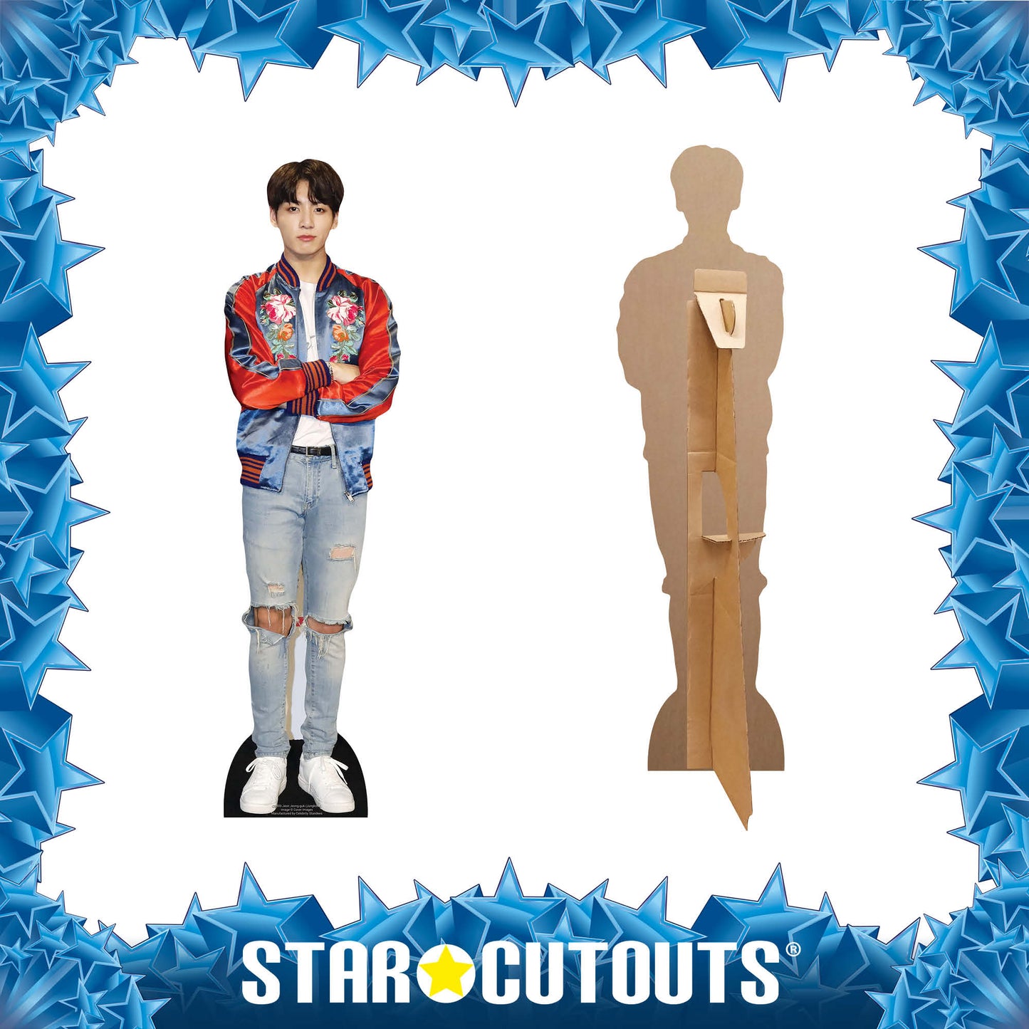 CS903 BTS Bangtan Boys Red Jacket Jeon_Jungkook (Star Mini) Height 90cm Small Cardboard Cut Out