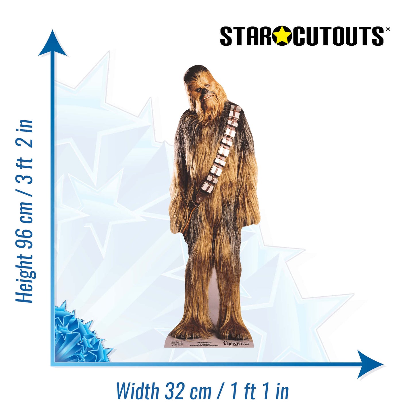 SC903 Chewbacca (STAR MINI) Cardboard Cut Out Height 96cm