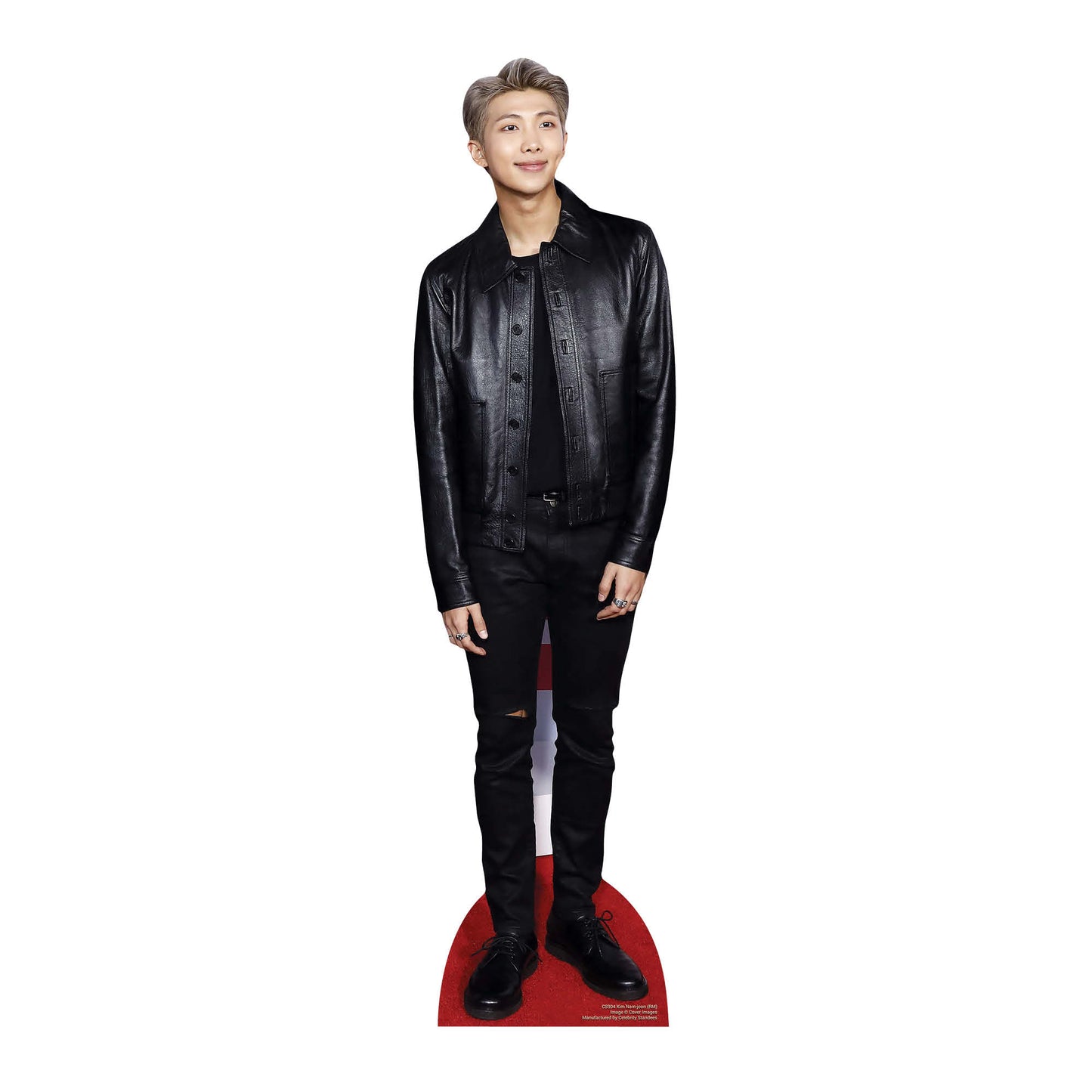 CS904 BTS Bangtan Boy Black Leather Kim_Nam_joon_RM (Star Mini) Height 90cm Small Cardboard Cut Out