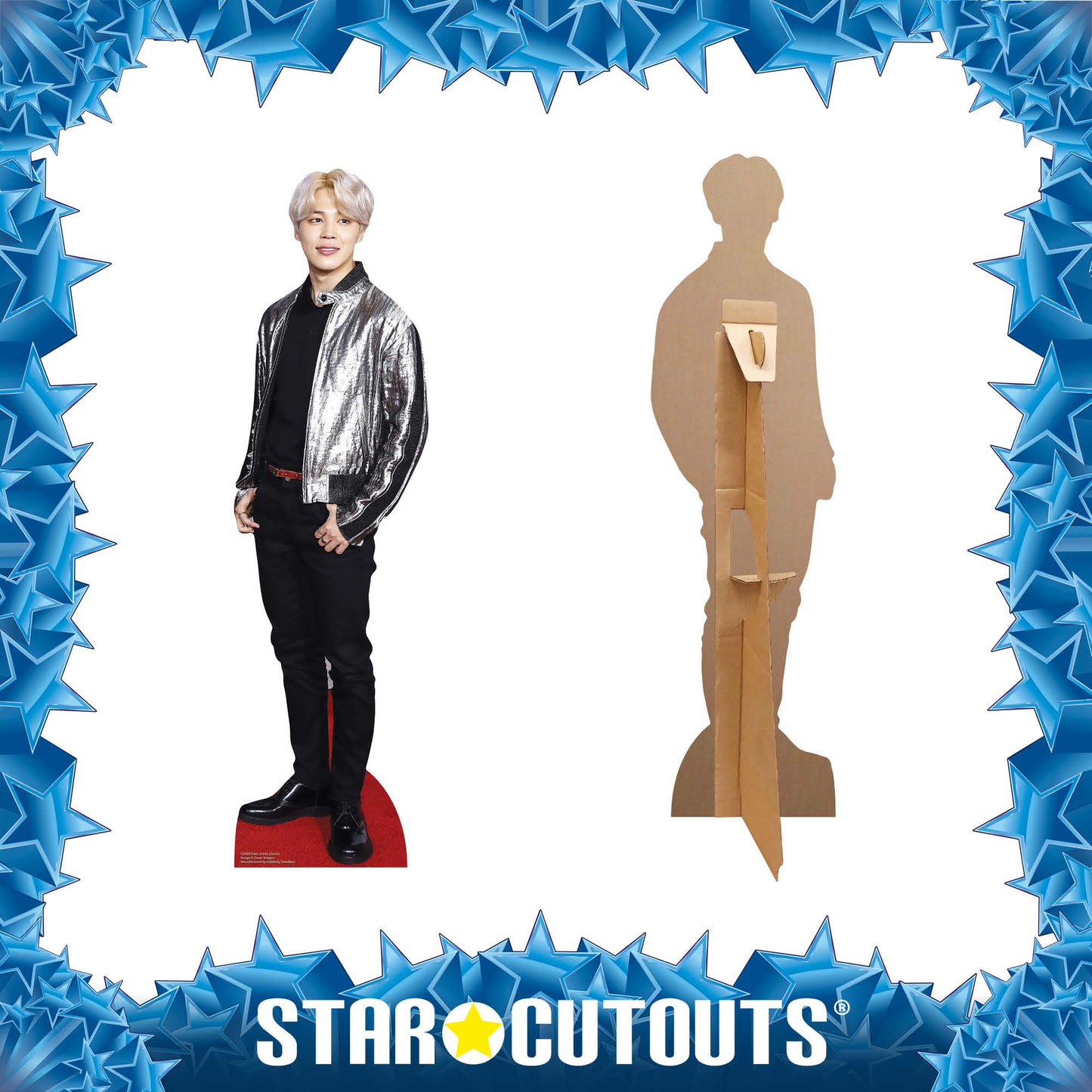 CS905 BTS Bangtan Boy Silver Jacket r Park_Ji_Min (Star Mini) Height 90cm Small Cardboard Cut Out