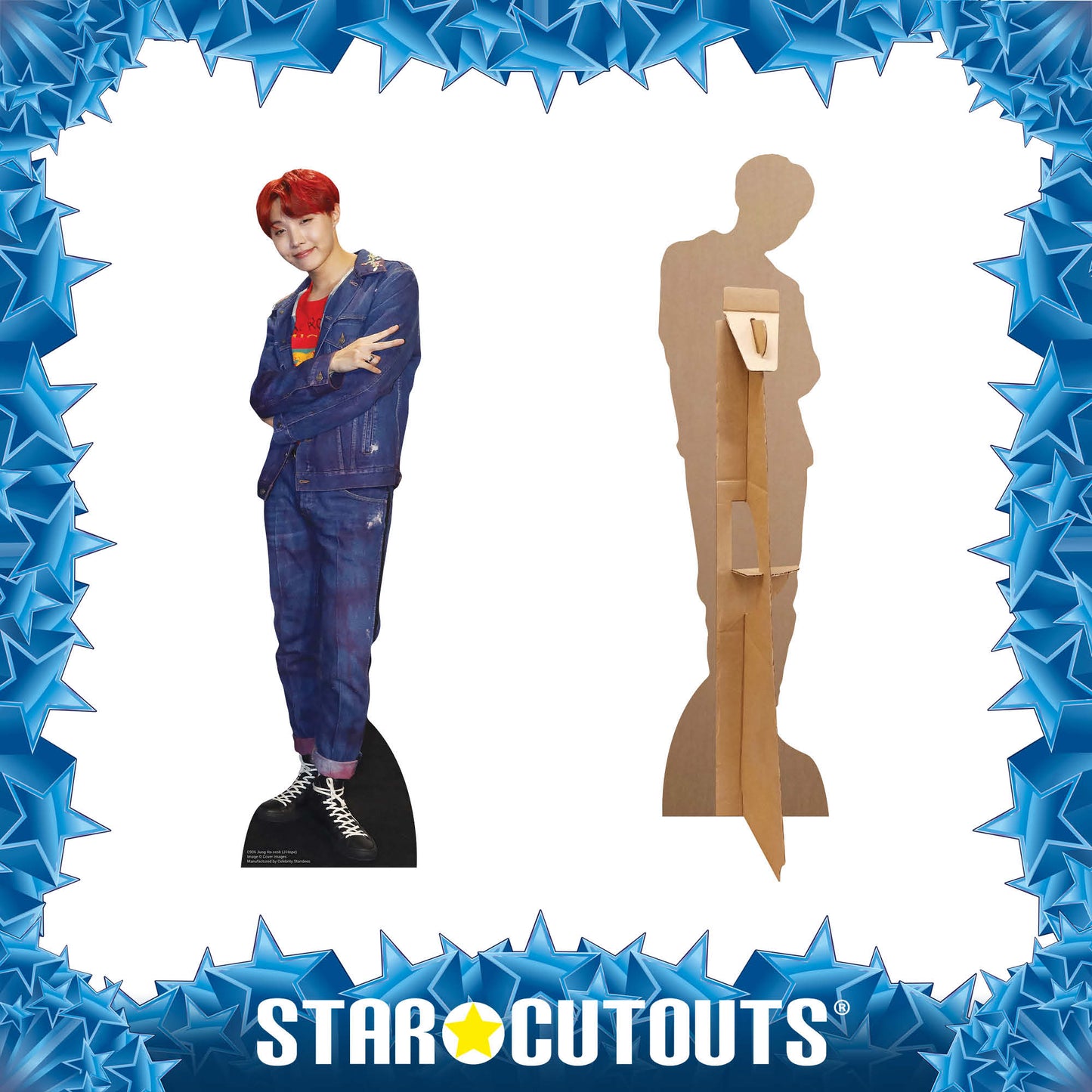 CS906 BTS Bangtan Boy Red Hair Jung_Ho_soek_J_Hope (Star Mini) Height 90cm Small Cardboard Cut Out