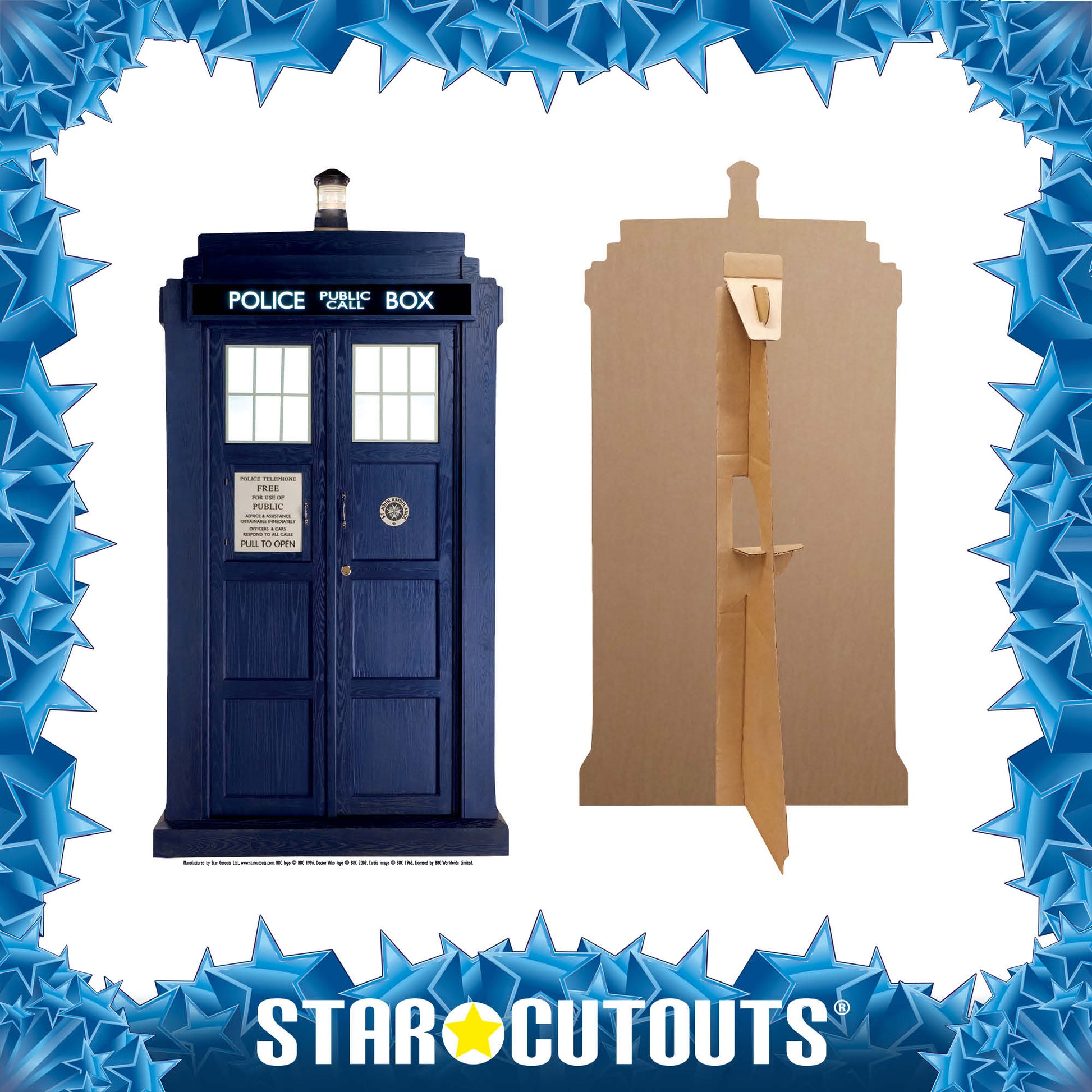 Tardis STAR MINI Cardboard Cut Out Height 95cm - Star Cutouts