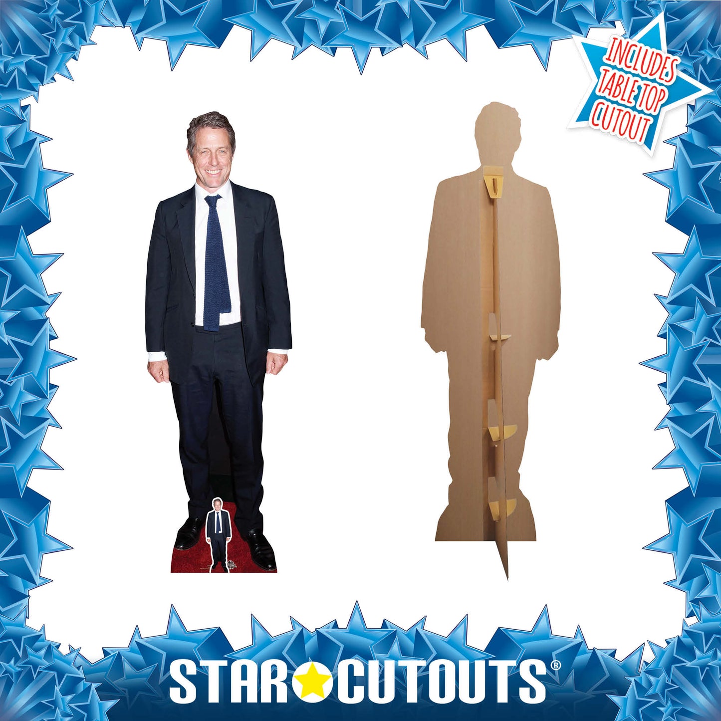 CS919 Hugh Grant (Tie) Height 181cm Lifesize Cardboard Cut Out With Mini