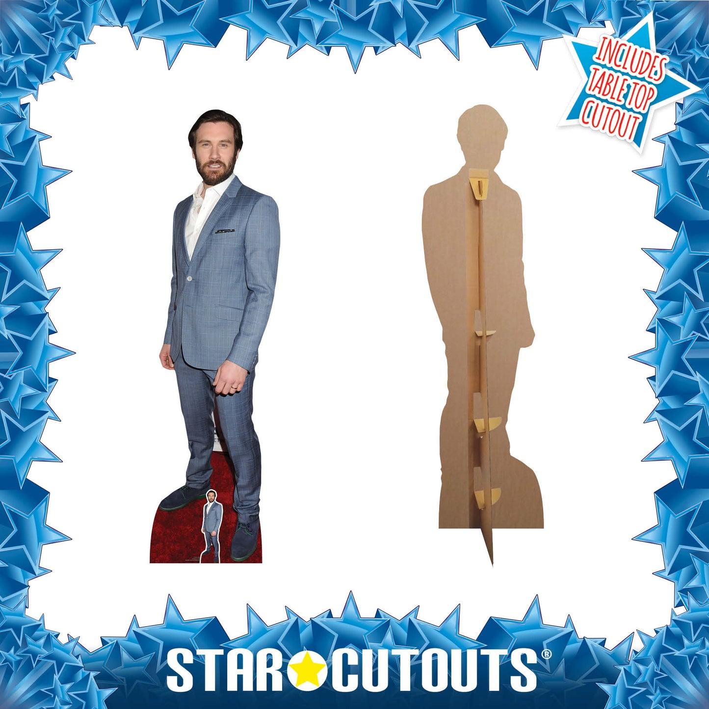 CS920 Clive Standen (Beard) Height 188cm Lifesize Cardboard Cut Out With Mini