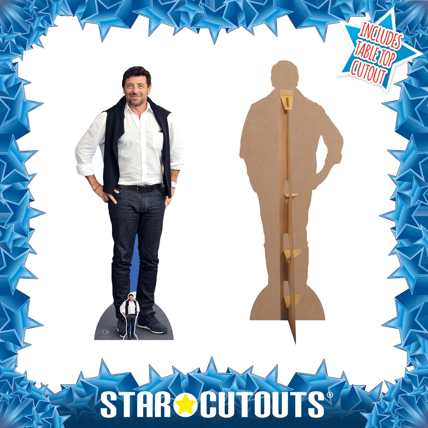 CS921 Patrick Bruel Casual Height 182cm Lifesize Cardboard Cut Out With Mini