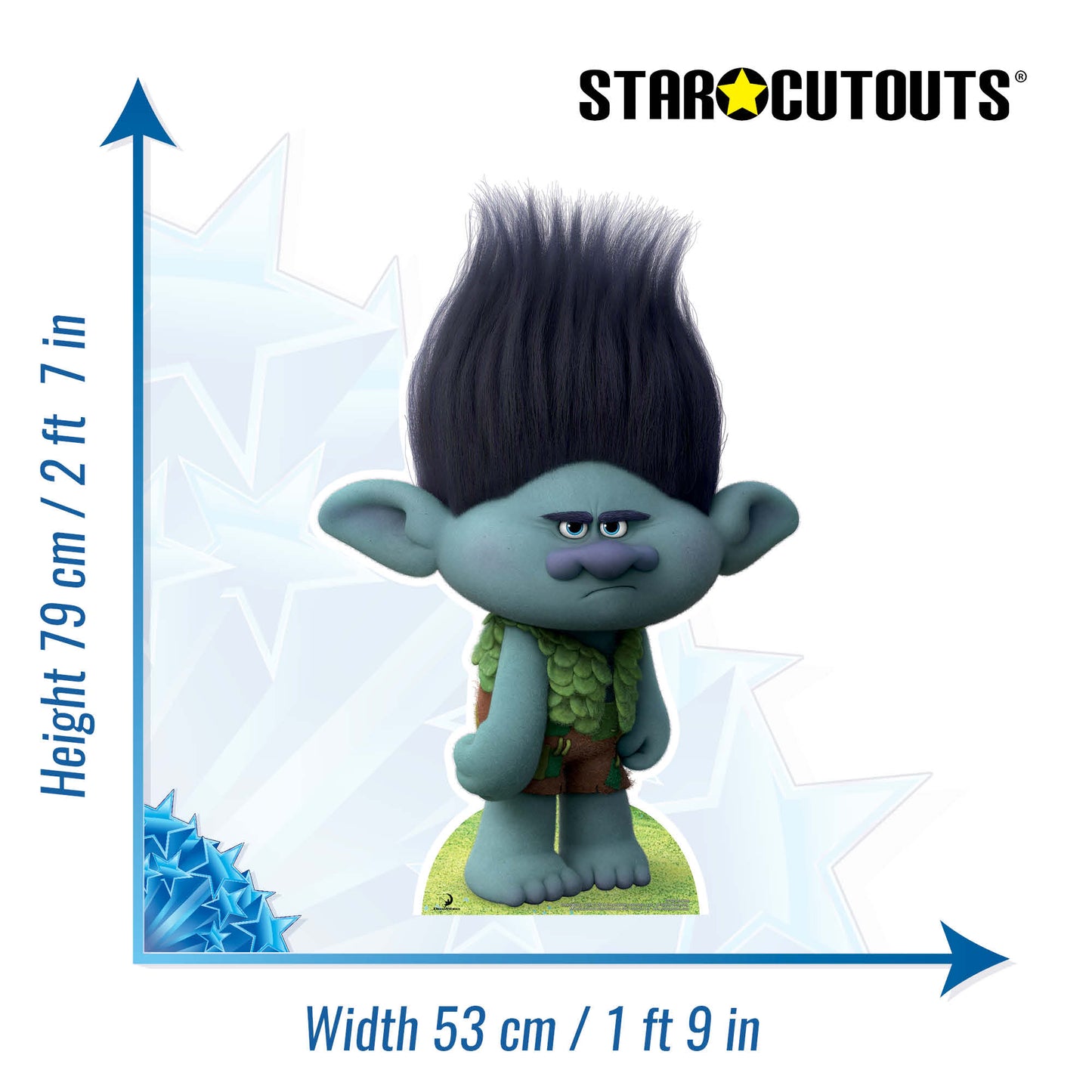 SC925 Branch Trolls Survivalist Cardboard Cut Out Height 79cm