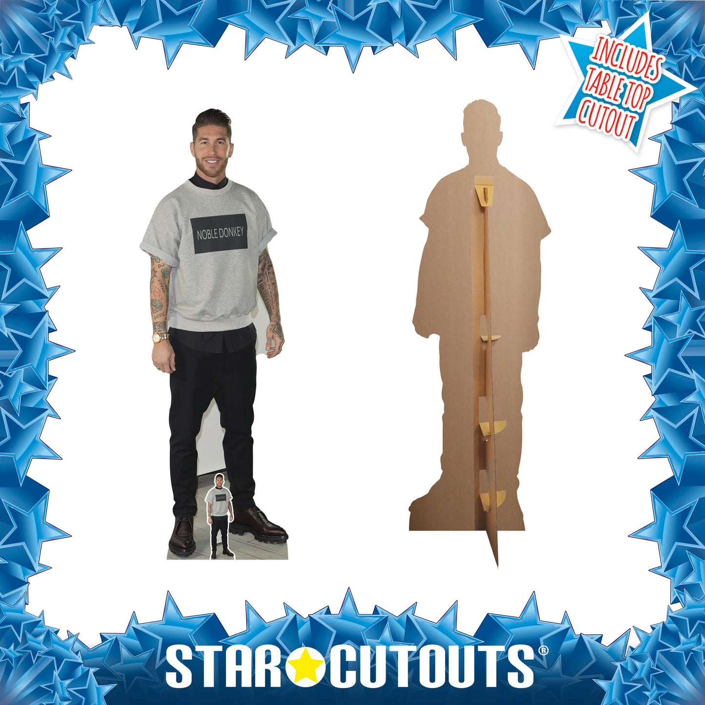 CS926 Sergio Ramos Footballer Height 186cm Lifesize Cardboard Cut Out With Mini