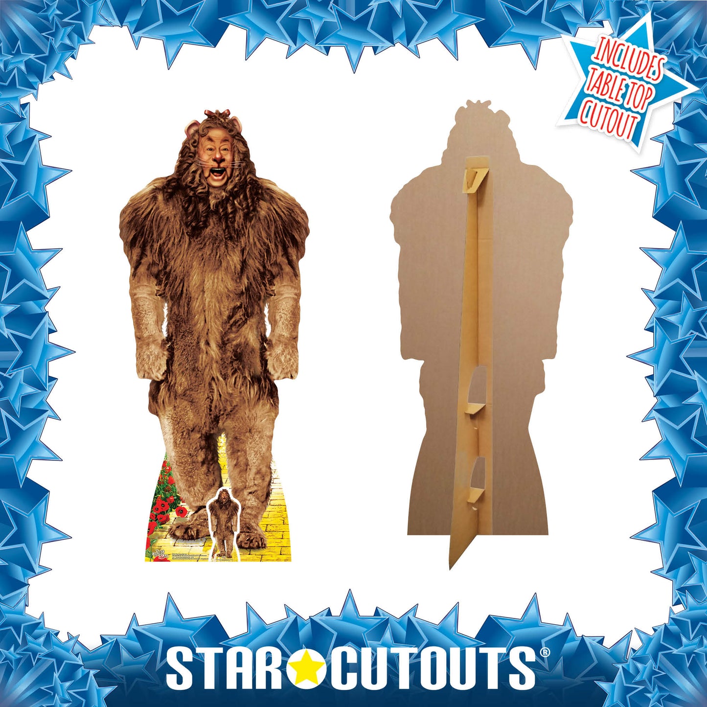 SC973 The Cowardly Lion from The Wizard of Oz Cardboard Cut Out Height 164cm