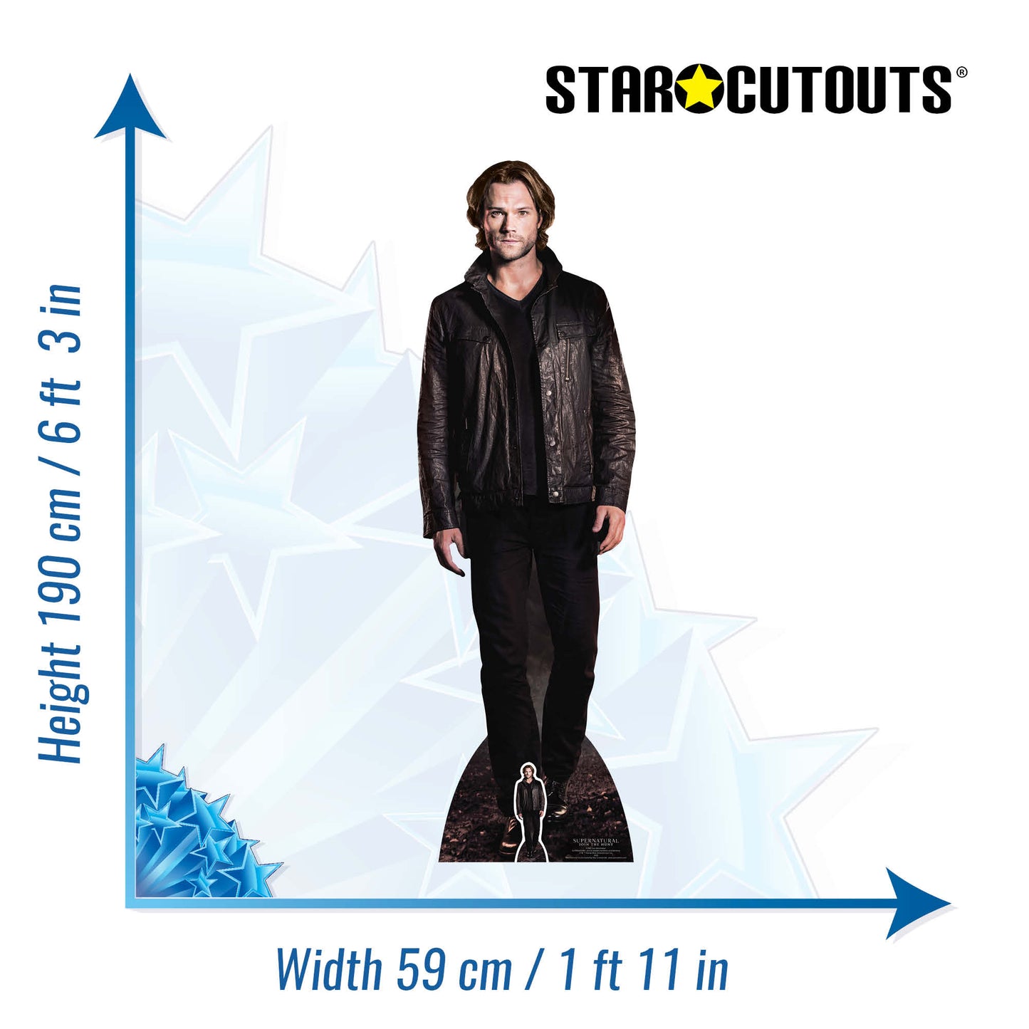 SC982 Sam Winchester Man of Letters Supernatural Cardboard Cut Out Height 190cm