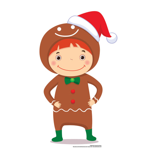 SC986 Mini Gingerbread Boy Cardboard Cut Out Height 83cm - Star Cutouts