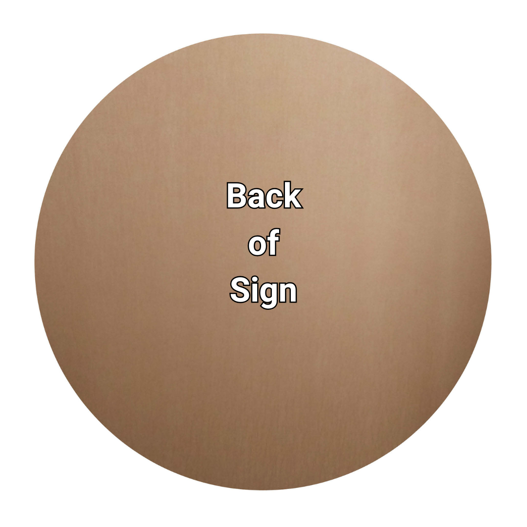 Black Circle Signs Personalise Choose Size and Material