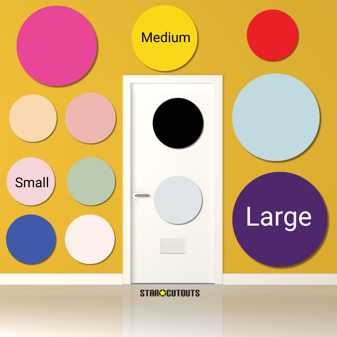 Yellow Amber Circle Signs Personalise Choose Size and Material