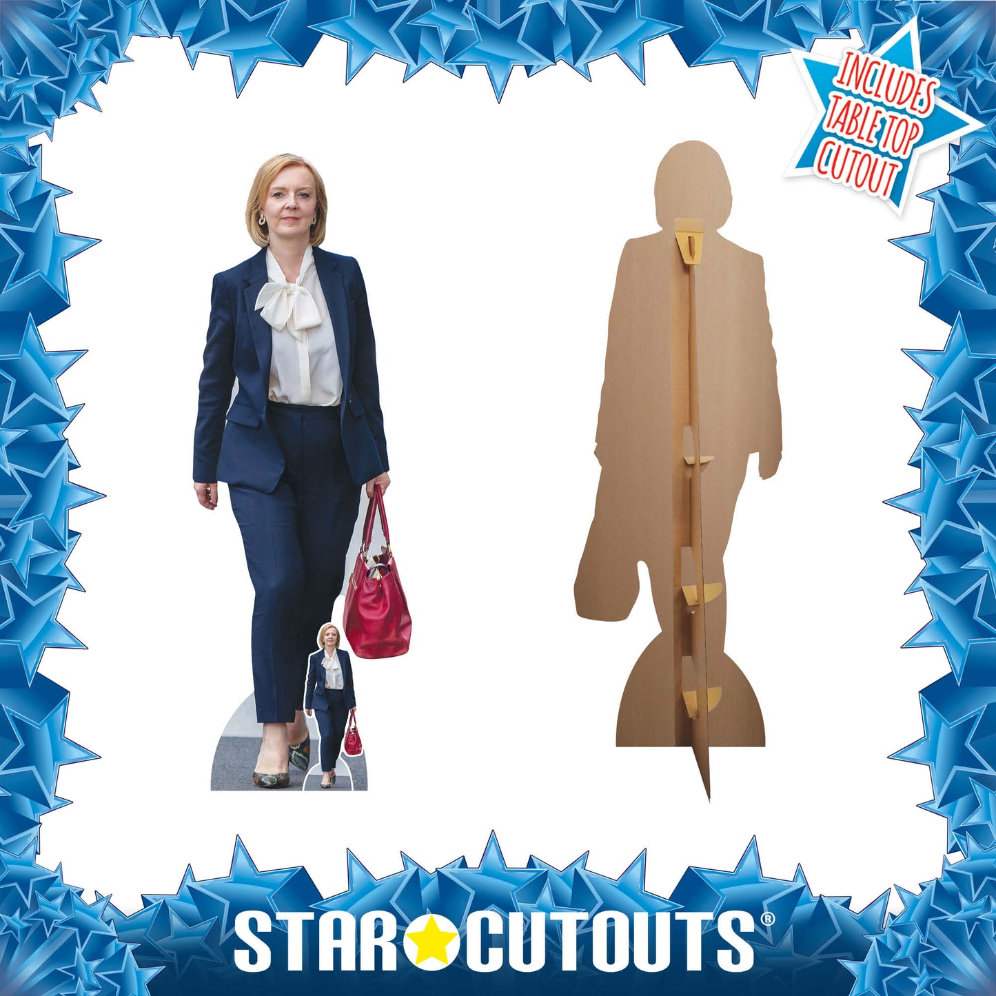 CS1003 Liz Truss Height 168cm Lifesize Cardboard Cut Out With Mini