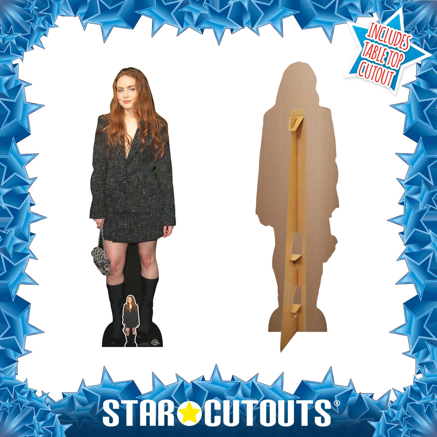 CS1016 Sadie Sink Height 185cm Lifesize Cardboard Cut Out With Mini