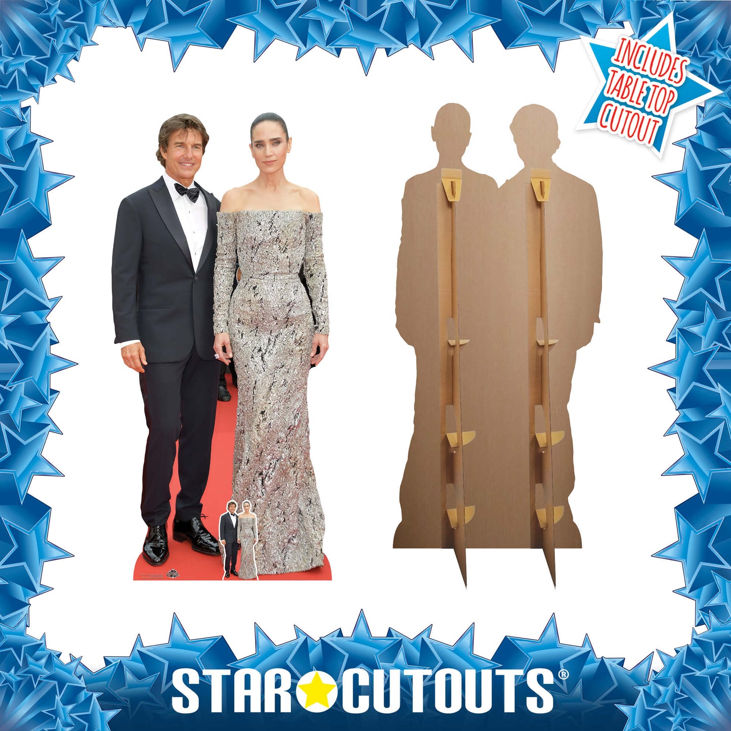 CS1019 Tom Cruise and Jennifer Connelly Height 177cm Lifesize Cardboard Cut Out With Mini