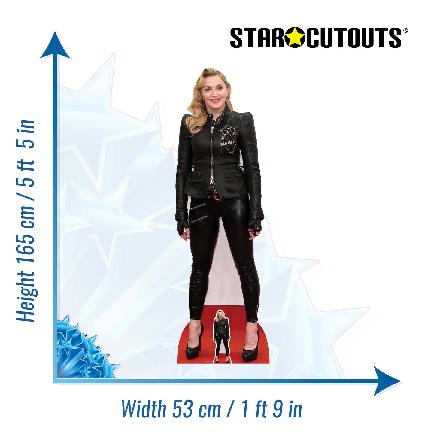 CS1030 Madonna Height 180cm Lifesize Cardboard Cut Out With Mini