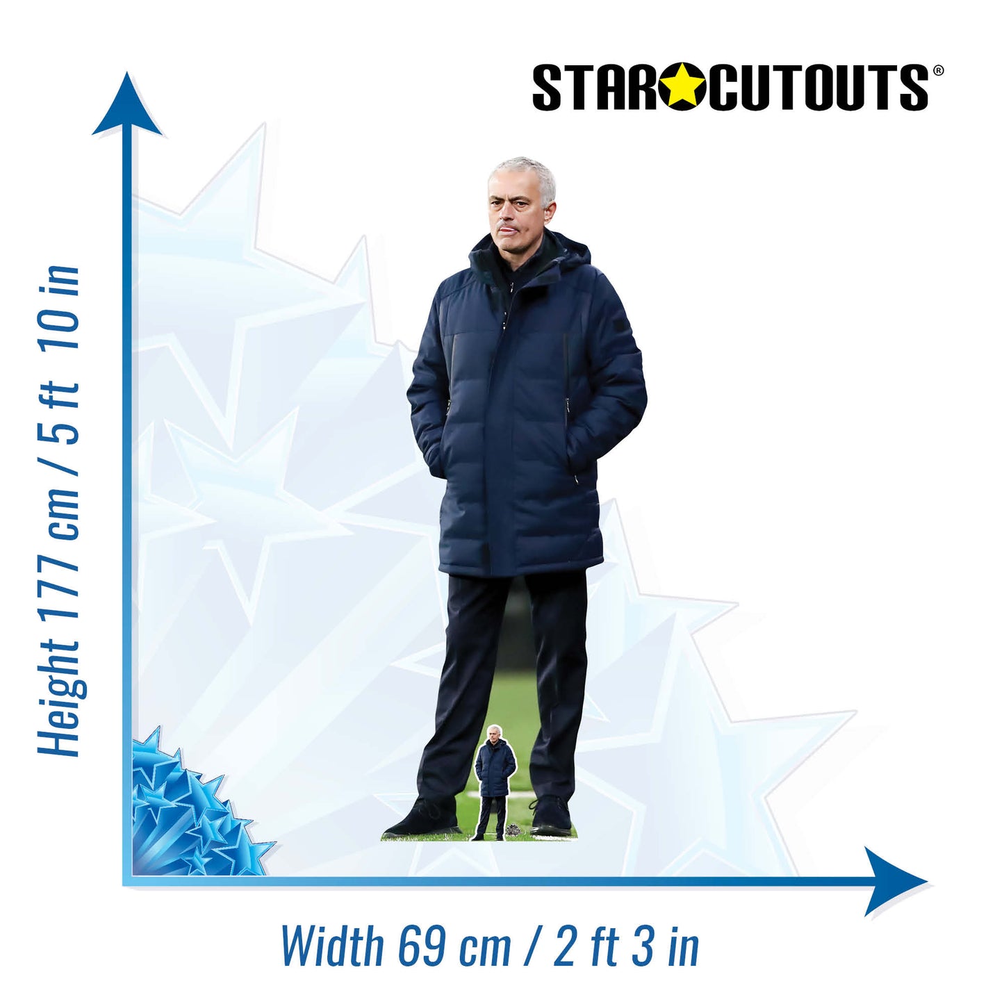 CS1037 Jose Mourinho Height 177cm Lifesize Cardboard Cut Out With Mini