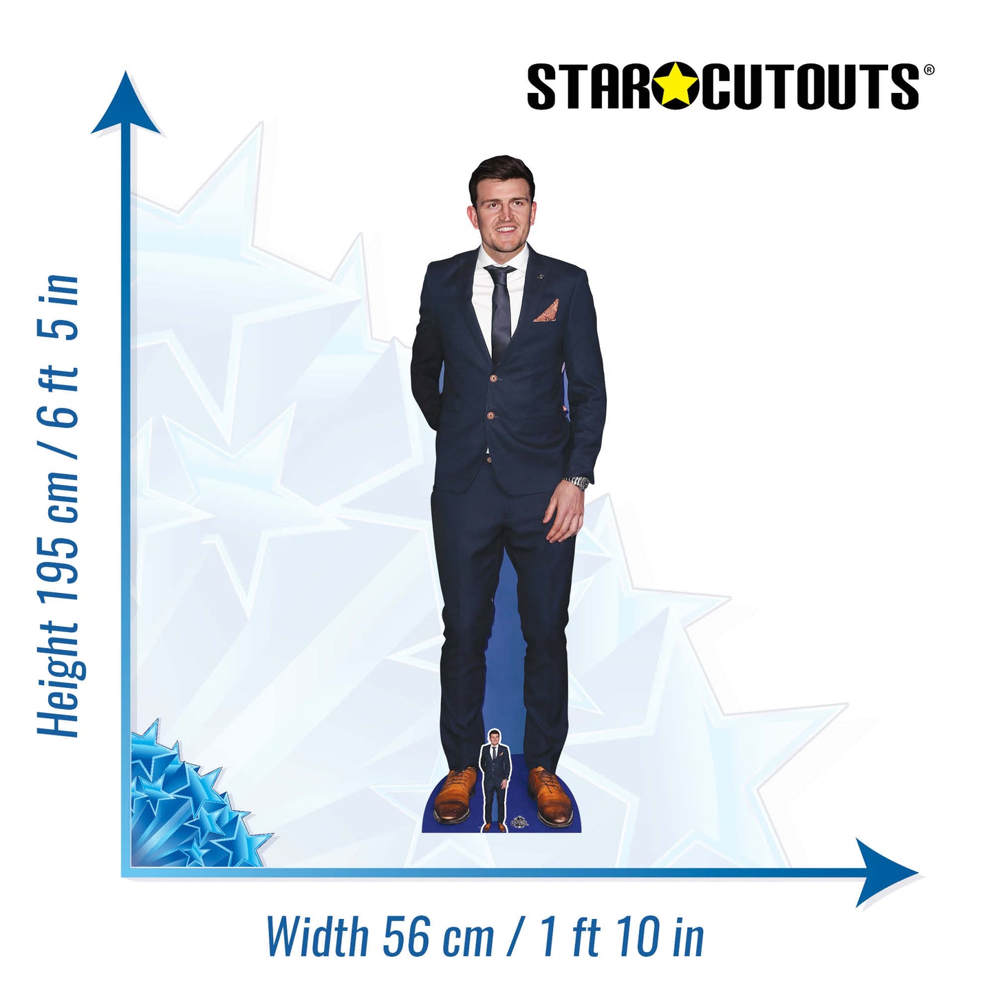 CS1046 Harry Maguire Height 195cm Lifesize Cardboard Cut Out With Mini