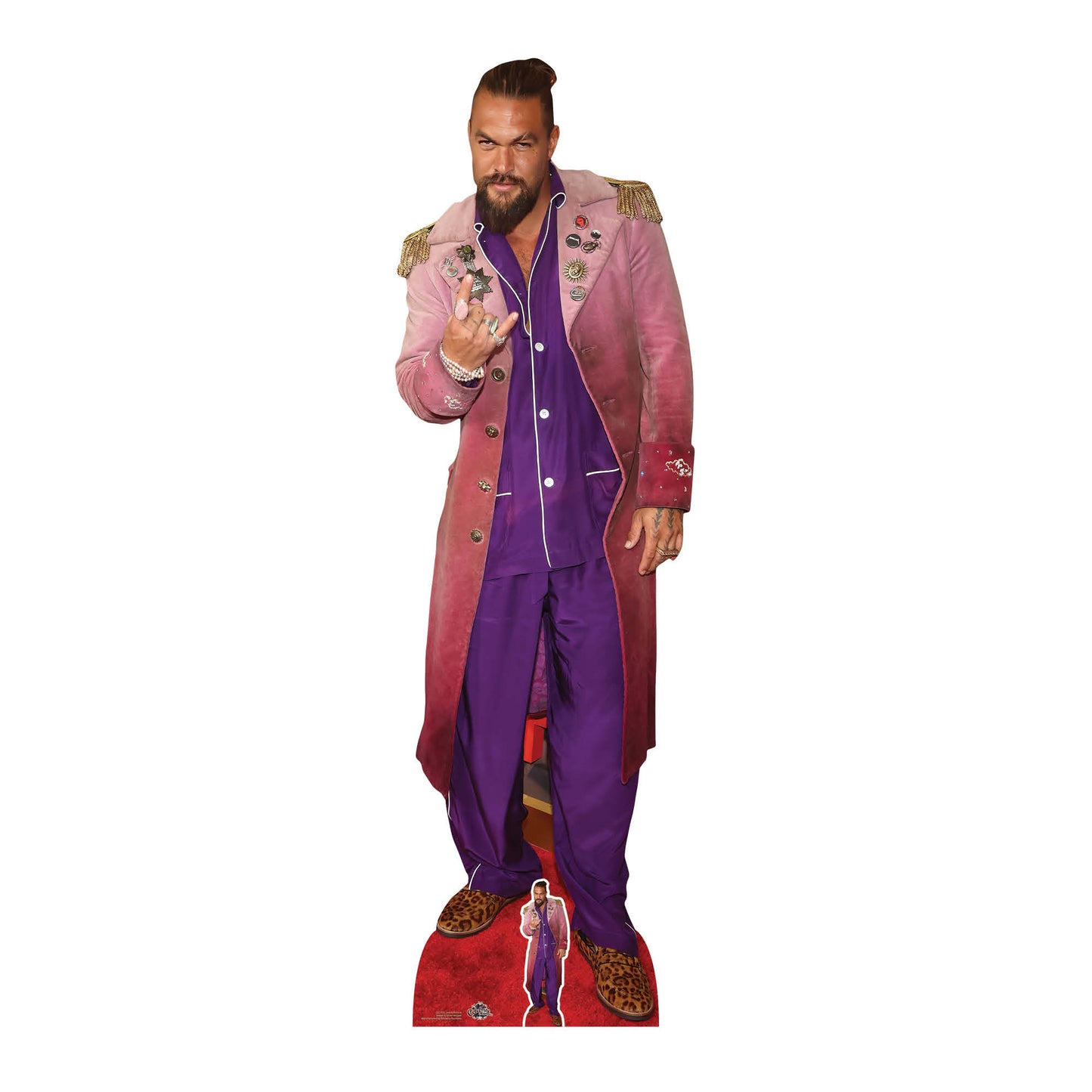 CS1056 Jason Momoa Purple Height 195cm Lifesize Cardboard Cut Out With Mini