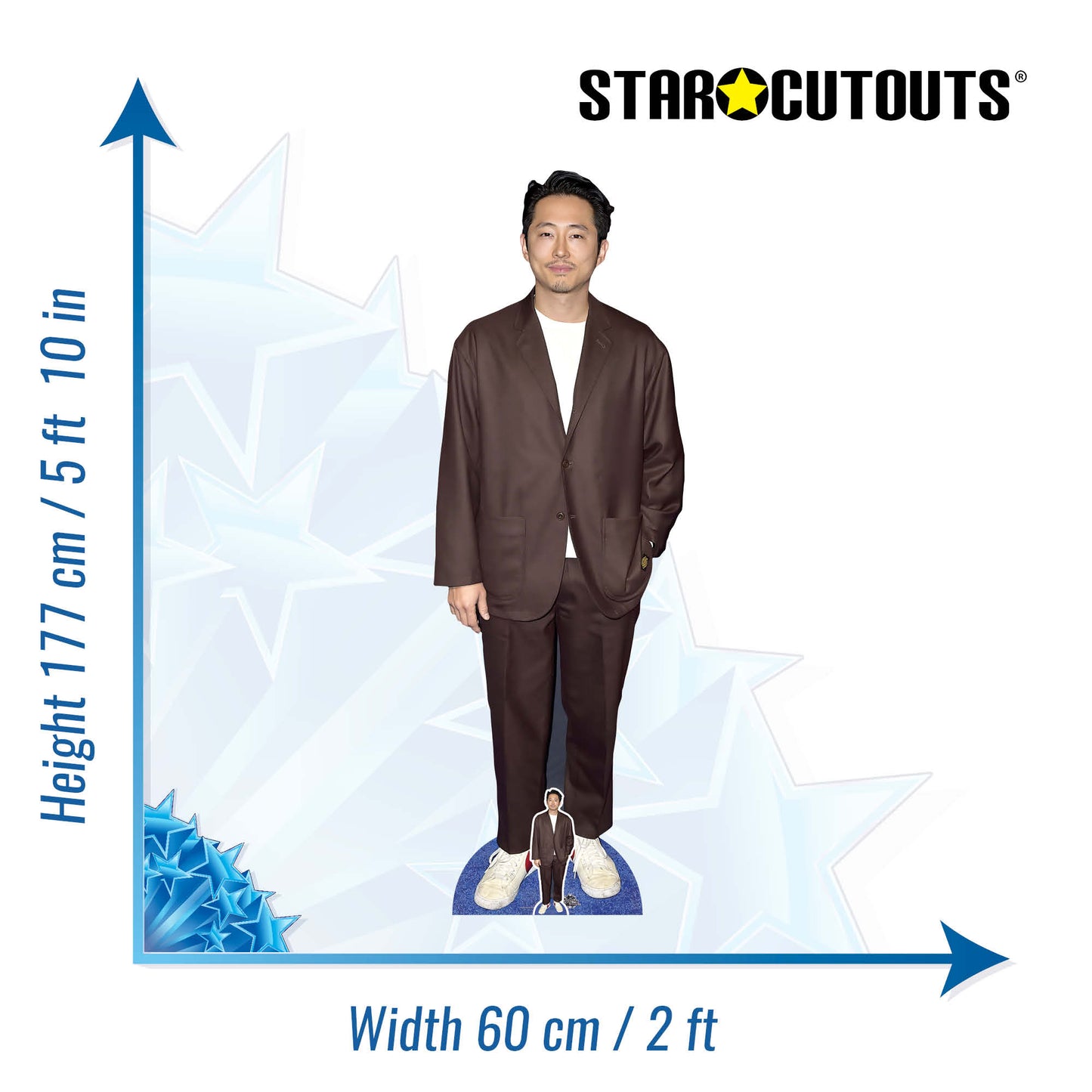 CS1060 Steven Yeun Height 177cm Lifesize Cardboard Cut Out With Mini