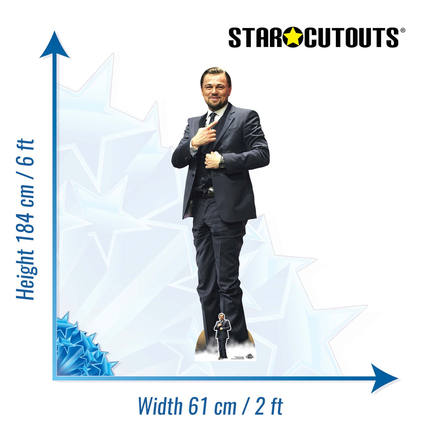 CS1063 Leonardo DiCaprio Boss Height 184cm Lifesize Cardboard Cut Out With Mini