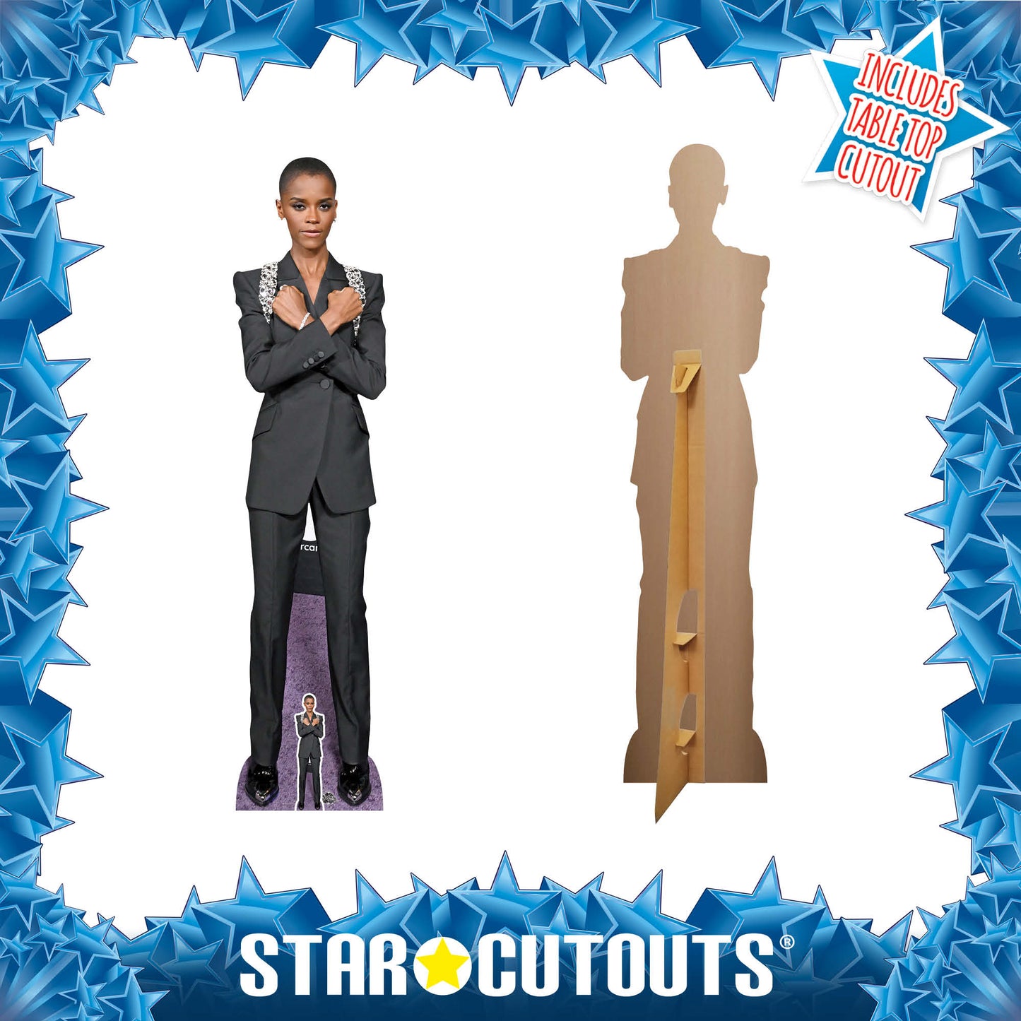 CS1065 Letitia Wright Height 166cm Lifesize Cardboard Cut Out With Mini