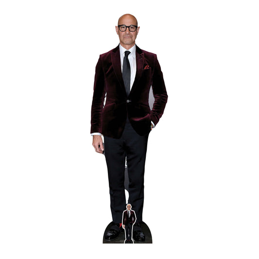 CS1068 Stanley Tucci Height 173cm Lifesize Cardboard Cut Out With Mini