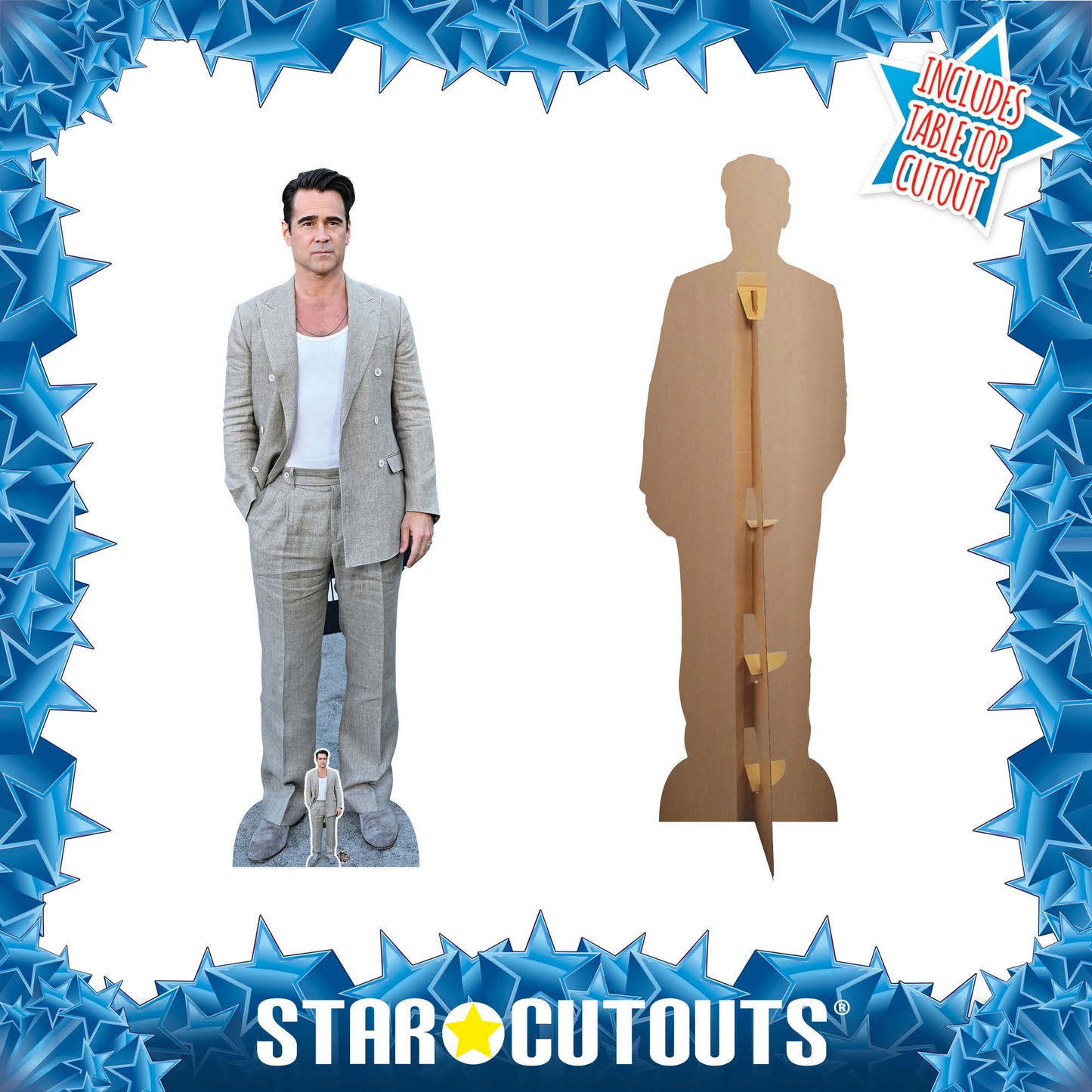 CS1072 Colin Farrell Height 178cm Lifesize Cardboard Cut Out With Mini