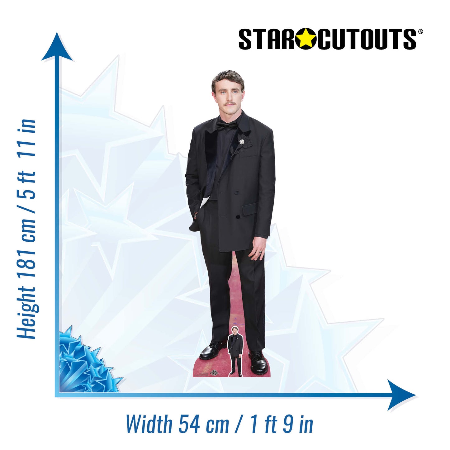 CS1074 Paul Mescal Height 181cm Lifesize Cardboard Cut Out With Mini