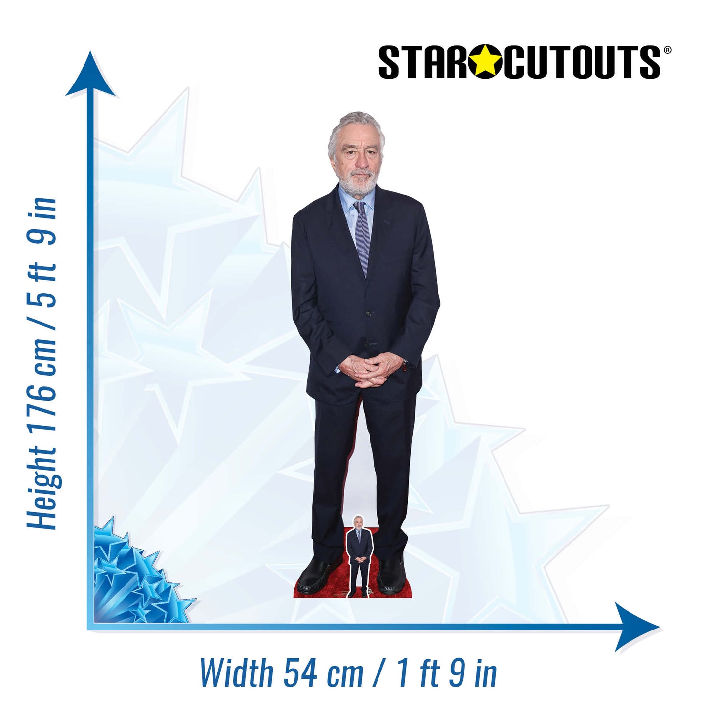 CS1084 Robert De Niro Height 176cm Lifesize Cardboard Cut Out With Mini