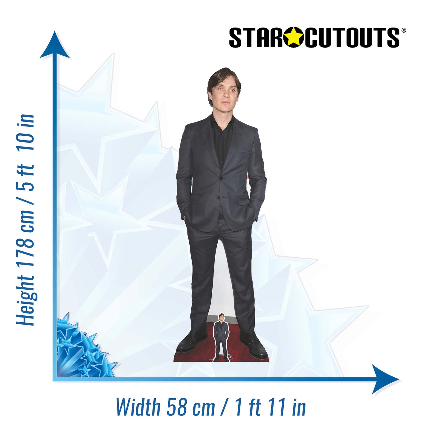 CS1085 Cillian Murphy Height 178cm Lifesize Cardboard Cut Out With Mini