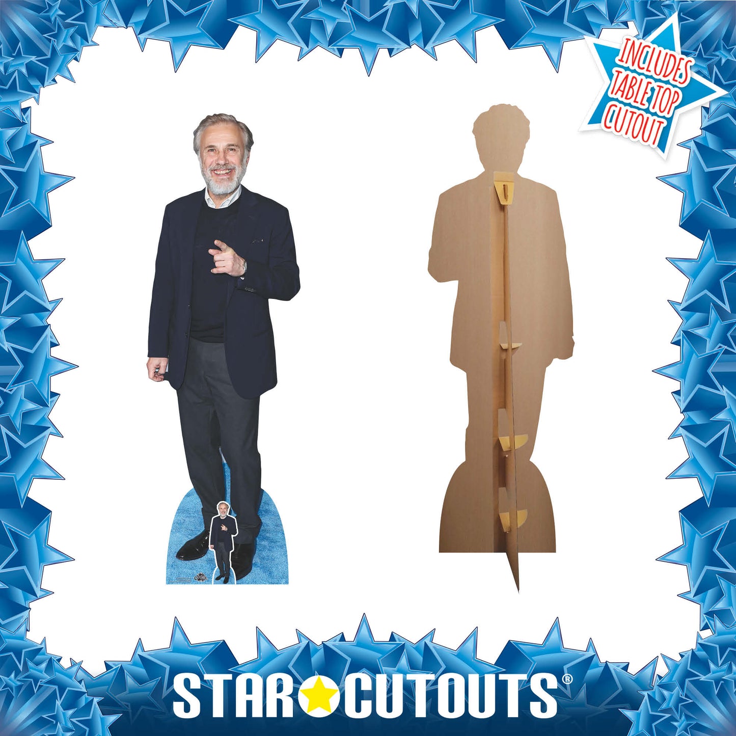 CS1089 Christoph Waltz Height 171cm Lifesize Cardboard Cut Out With Mini