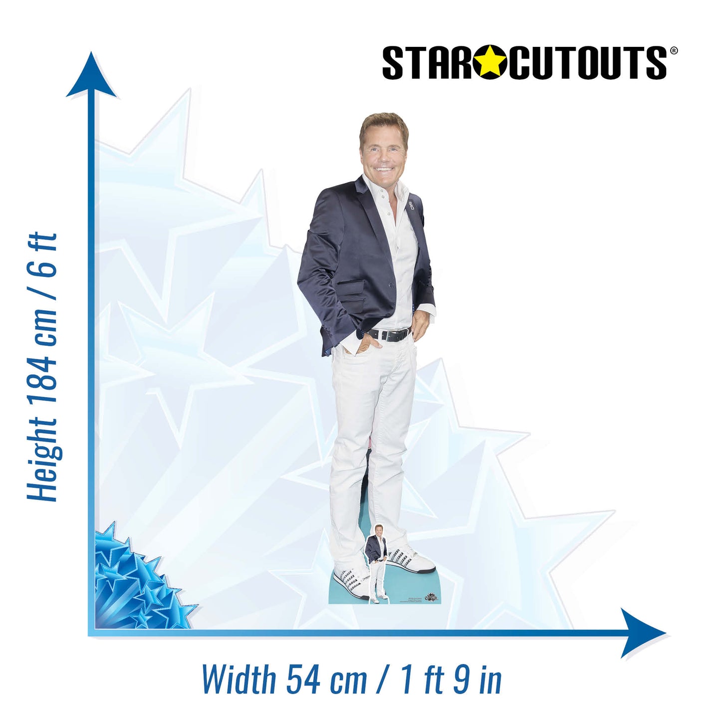 CS1090 Dieter Bohlen Height 184cm Lifesize Cardboard Cut Out With Mini